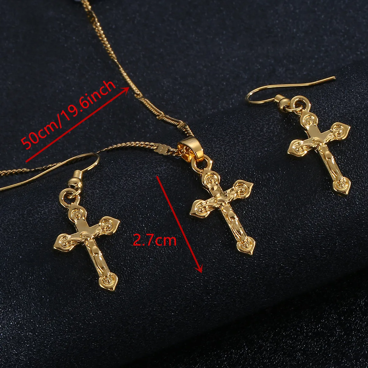 Набор украшений из колье и серёг золотого цвета | Украшения аксессуары