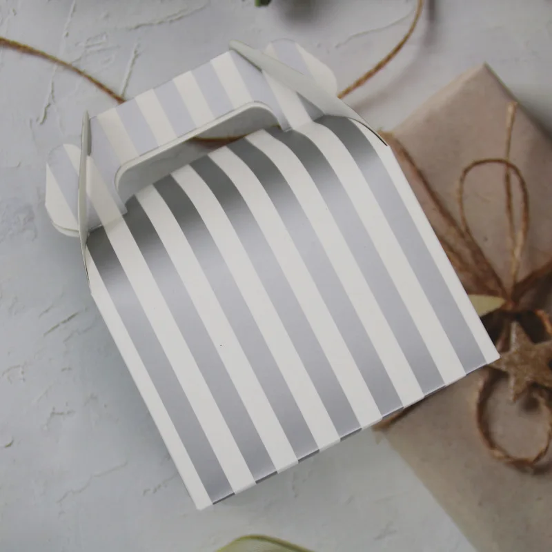 Бумажная коробка для тортов с ручками еды в горошек Рождество день рождения