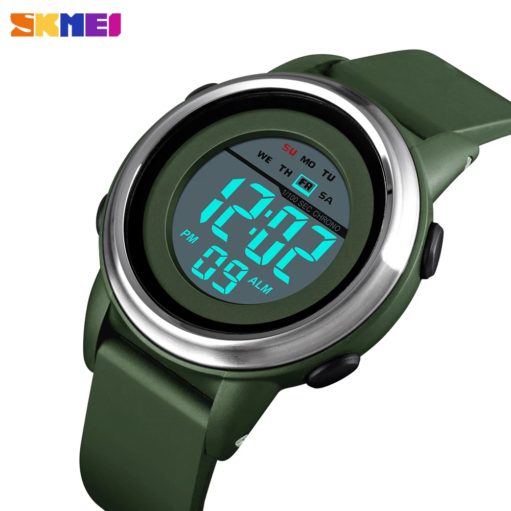 SKMEI Цифровые мужские часы для спорта на открытом воздухе Chrono светодиодный