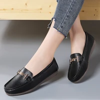 2020 new women flat shoes round toe lace up oxford shoes woman genuine leather brogue women platform shoes women loafers
