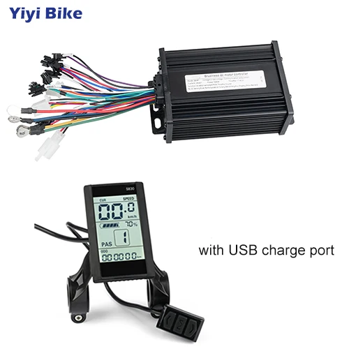 S830 LCD display Электрический контроллер для велосипеда 48 в 36 в 500 Вт e, ЖК-дисплей/светодиодный дисплей, регулятор скорости для электрического скутера, комплект мотора, электрический велосипед - Цвет: S830 LCD display