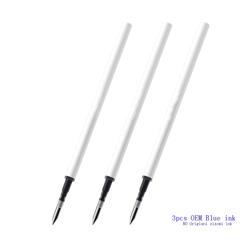 xiaomi mi jia, умная ручка, mi Pen, 9,5 мм, ручка для подписи xiaomi, PREMEC, гладкая, швейцарская, сменная, mi Kuni - Цвет: oem 3PCS blue ink