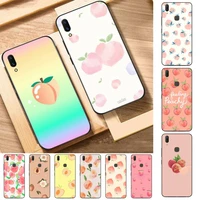 toplbpcs summer day peaches phone case for vivo y91c y11 17 19 17 67 81 oppo a9 2020 realme c3