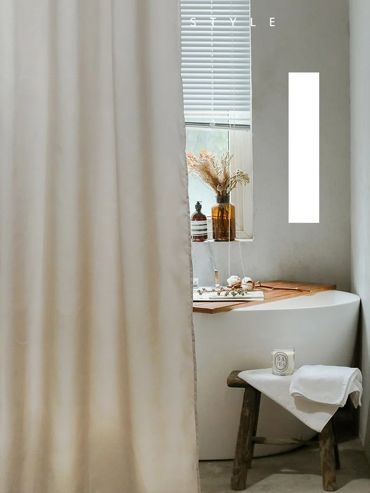 Брендовая новая однотонная занавеска PEVA для ванной комнаты роскошная утолщенная