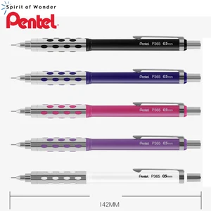 1 шт. металлический механический карандаш Pentel 0,5 мм P365 металлический нескользящий автоматический карандаш пуш-Типа Резиновая массажная подушка с низким весом