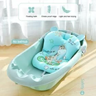 Подушка для ванны для младенцев, нескользящая, безопасное сиденье для ванны для новорожденных, переносная воздушная подушка для детского душа, коврик для кроватки для младенцев
