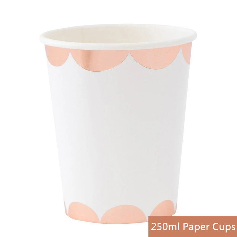 57 шт. фольга розовое золото искусственная бумажная тарелка чашка для напитков