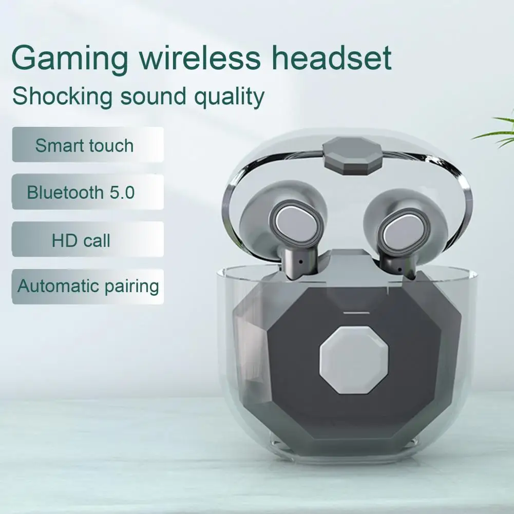 2Pcs Nano3 Wireless Earbuds In-ear Touch Control Noise Reduction Waterproof Transparent Bluetooth-compatible TWS Earphones for G |