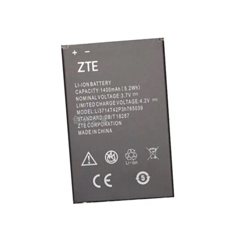 Аккумулятор LI3714T42P3H765039 Аккумуляторный аккумулятор 1400 мАч для ZTE Blade Q3 T230 AF3 T220 A3 T221