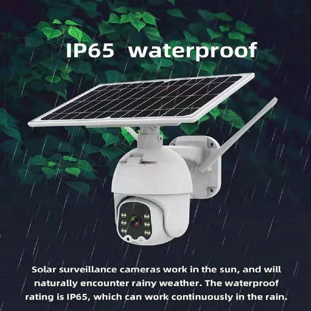 

HONTUSEC 1080P 4G Solar Power Wifi PTZ Outdoor IP Camera Colorful Night Vision Human Detection Rechargeable Battery Low Power