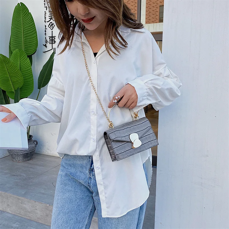 

Designer Luxury Stone Pattern Leather Crossbody Bags for Women 2021 Fashion Chain Shoulder Square Bag Female Handbags and Purses