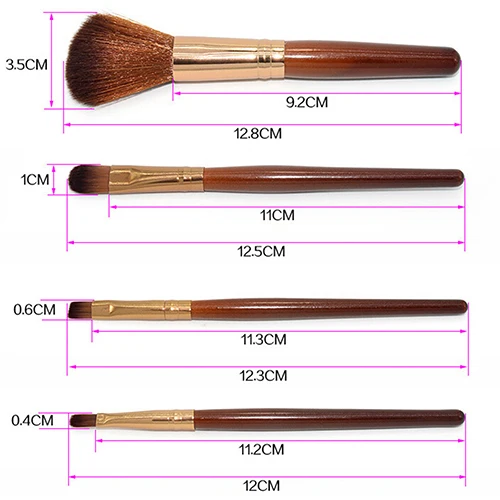 Набор кистей для макияжа 4x косметические товары туалетных принадлежностей