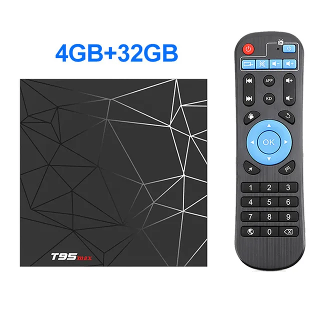 

ТВ-приставка T95 MAX Allwinner H6, 4 ядра, Android 9,0, 4 + 32 ГБ, 6K HDR, Wi-Fi 2,4 ГГц