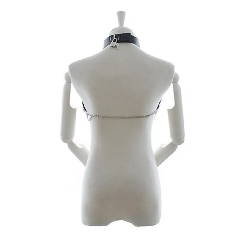 Новый Сексуальный Бандаж с металлической цепочкой воротник шея манжета бандаж