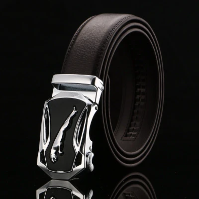 

2020 High Quality designer belts Mens Genuine Leather Belt Brown Automatic Buckle Waist Strap Business Male belt fast delivery