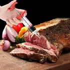Шприц для барбекю, мяса, маринада, приправы, индейки, курицы, соус, игла, шприц, сталь, большая емкость, с W3E8