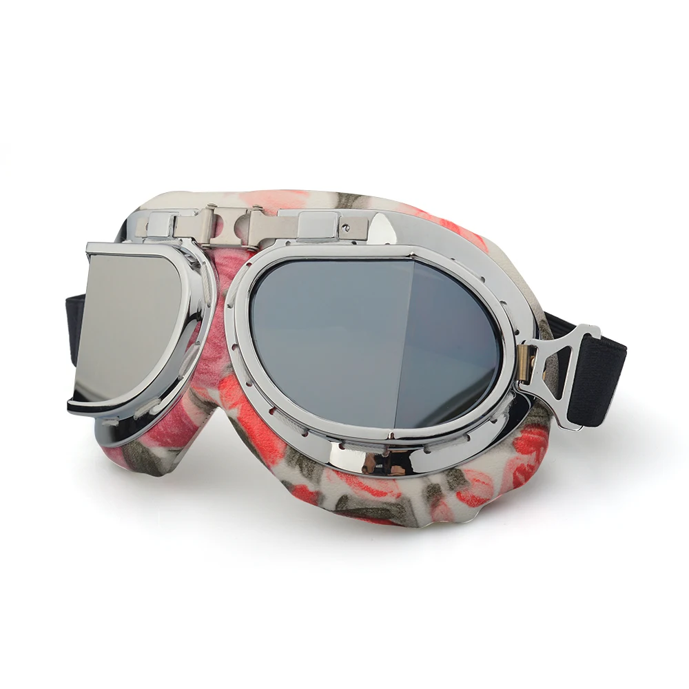 Цветочные рамки ретро мотоциклетные очки винтажные мото классические для Harley Pilot