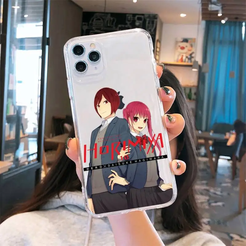 

Horimiya Phone Case Transparent for iPhone 6 7 8 11 12 s mini pro X XS XR MAX Plus cover funda shell