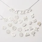 Оптовая продажа, Набор комбинированных цифровых букв созвездий, бусины из ракушек, натуральные жемчужные бусины, изготовление ювелирных изделий сделай сам