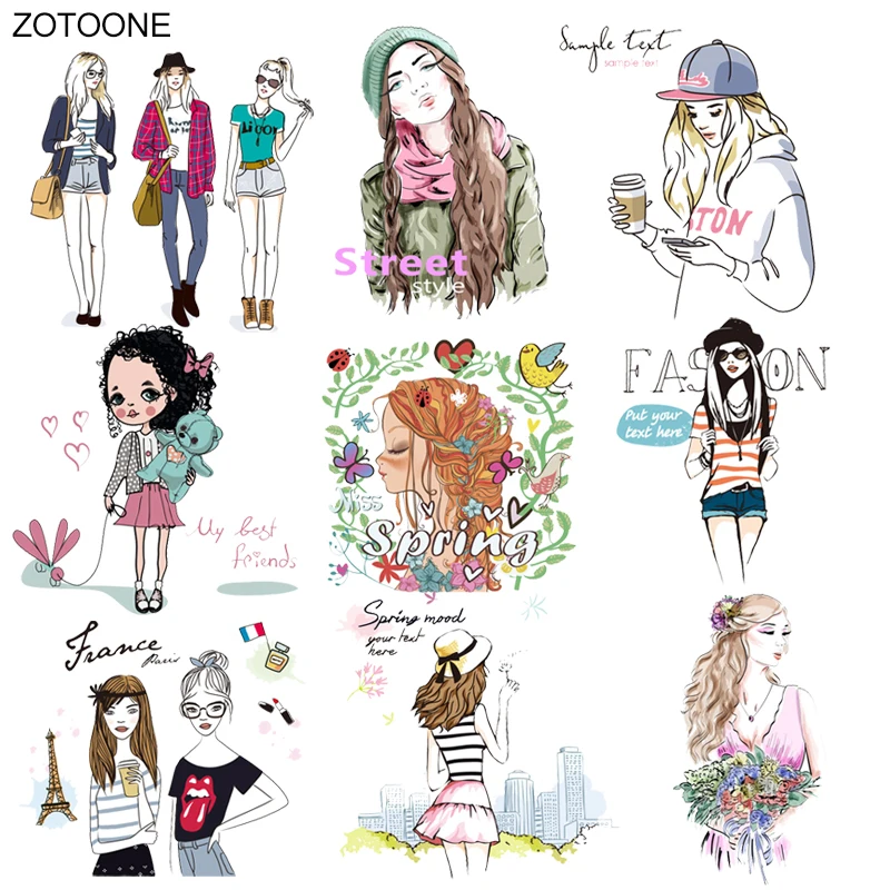 Модная термоклейкая нашивка ZOTOONE для девочек Цветочные наклейки нашивки одежды