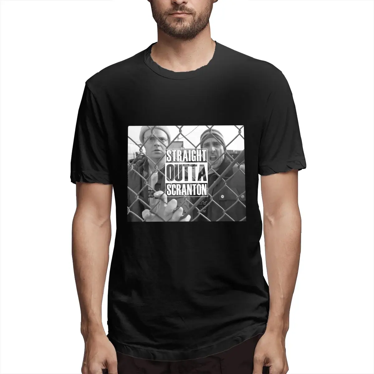 

Top!Scranton The Electric City Men's Casual Streetwear Tees Short Sleeve Round Collar Pure Cotton New Arrival T-Shirt