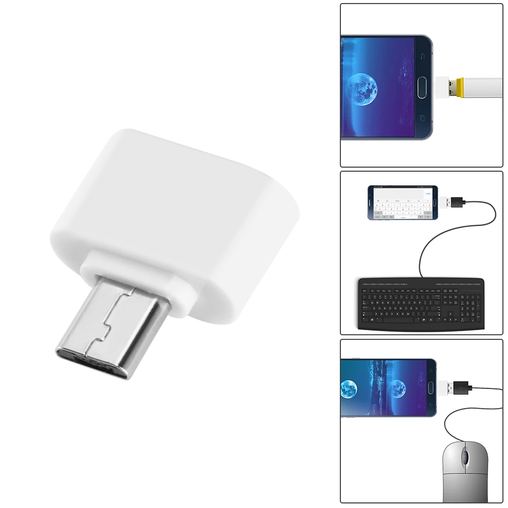 POWSTRO Мини OTG USB кабель Micro USB к USB конвертер для планшетных ПК Android телефон для samsung и Xiaomi и huawei