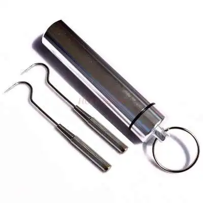 Зубочистка 304 зубочистка из нержавеющей стали алюминиевый сплав коробка с ключом