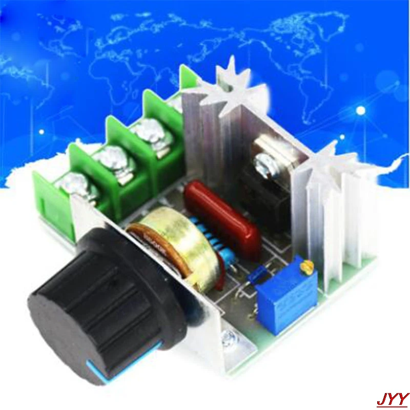 

AC 220V 2000W SCR dimming speed adjustment temperature motor speed controller thermostat electronic voltage regulator module