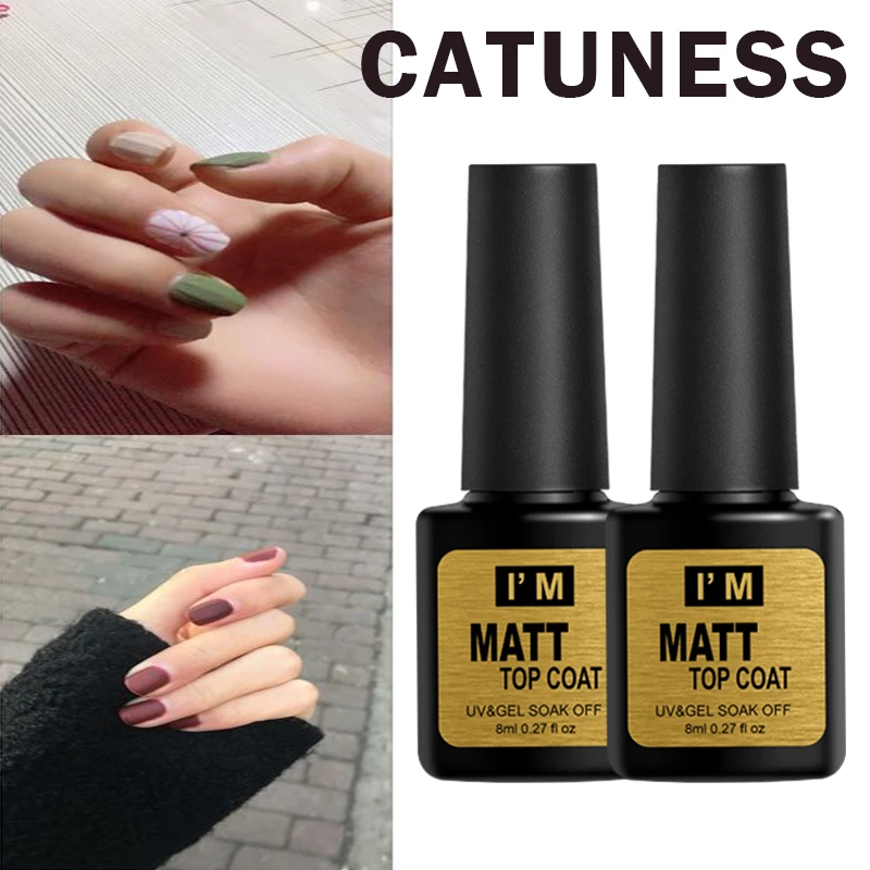 CATUNESS матовое верхнее покрытие и основа 8 мл гель для нанесения основания лак