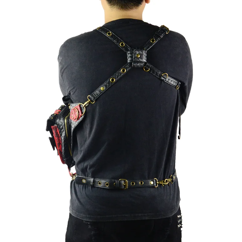 Сумка на пояс Norbinus в стиле стимпанк для мужчин и женщин сумочка кросс боди с