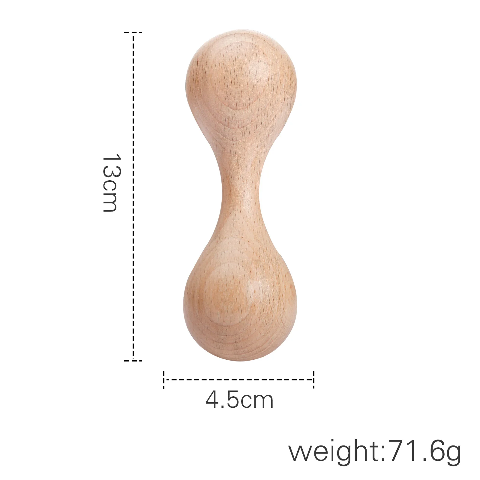 

1 Pcs Baby Double-headed Sand Hammer Wooden Rattle Toys Musical Toy Instrument Sound Early Educational Funny Toys Children Gifts