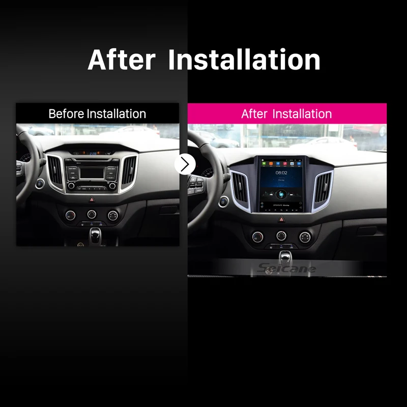 

Seicane Car Multimedia Palyer For 2014 2015 Hyundai IX25 9.7" Android 9.1 Wifi HD Touchscreen Car Radio support DVD 1080P Video