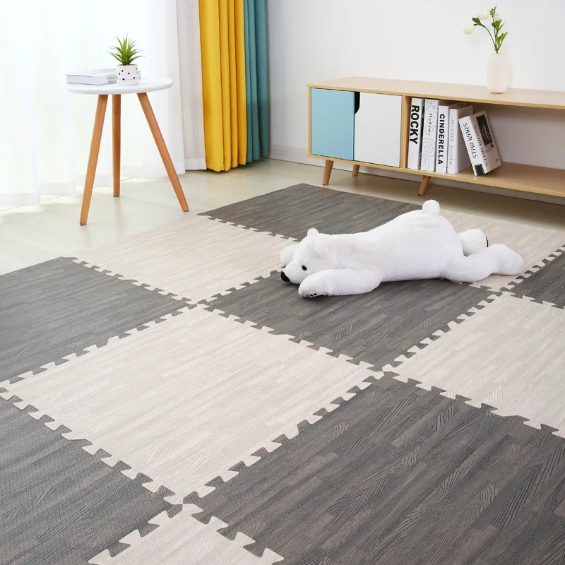 Детский коврик пазл из пены ЭВА для игр в тренажерном зале деревянные