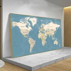 Современная Карта мира, картина, надёжный холст, художественная Настенная картина для гостиной, спальни, офиса, современный постер для украшения дома