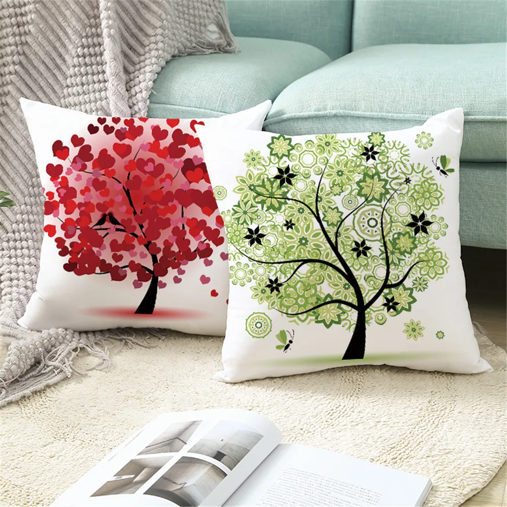 

Custom Pachira Macrocarpa Pillowcase Cushion Cover Home Decor Hotel Car Seat Backrest Sofa Pillow Case TPR-34