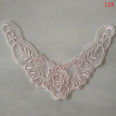 Новый кружевной марлевый вышитый цветок светодиодный цветочный воротник