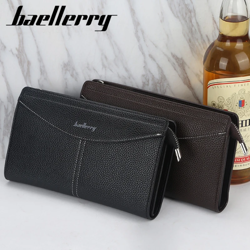 Большая емкость Baellerry брендовая застежка молния с ремешком сзади|Мужские