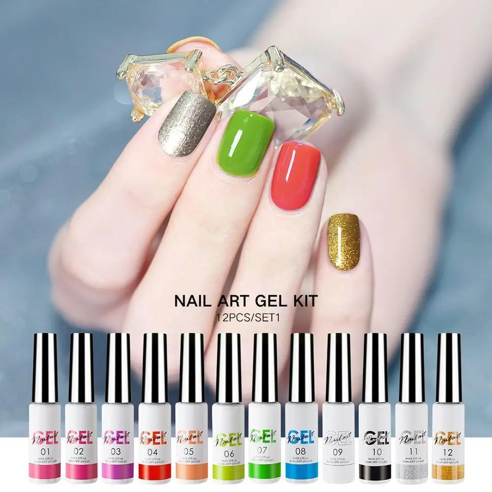 

3d Painted Nail Wire Glue Nail Tools Luminous Wire Glue M7v6