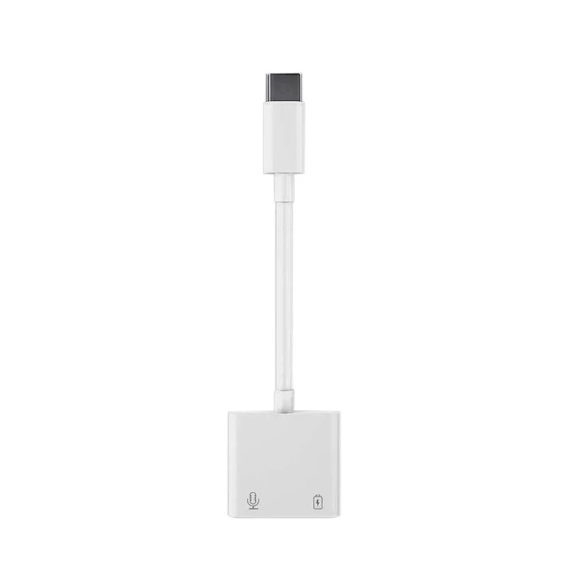 Dual USB Type C Splitter DAC 2 in 1 Audio Fast Charge to 3.5mm Headphone Adapter for Google Pixel Huawei Xiaomi Oneplus | Компьютеры и