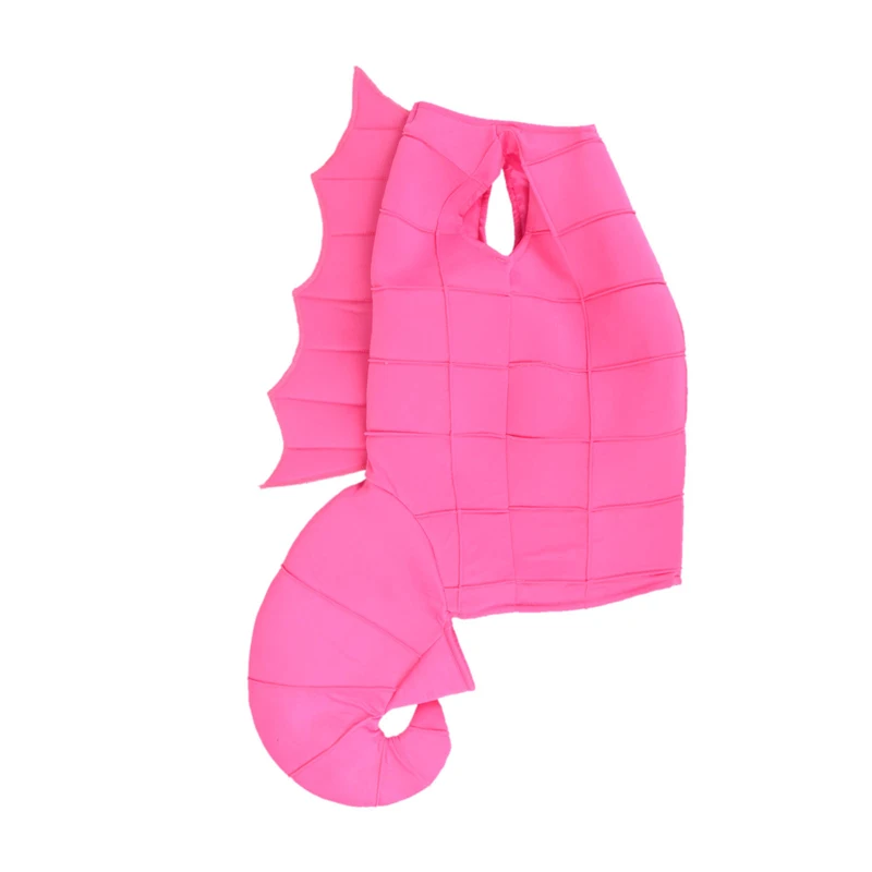 Вечерние костюмы для взрослых и детей на Хэллоуин розовый желтый цвет гиппокамп