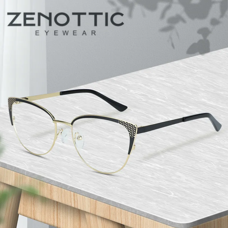 Очки ZENOTTIC женские по рецепту кошачий глаз модные трендовые солнечные очки с