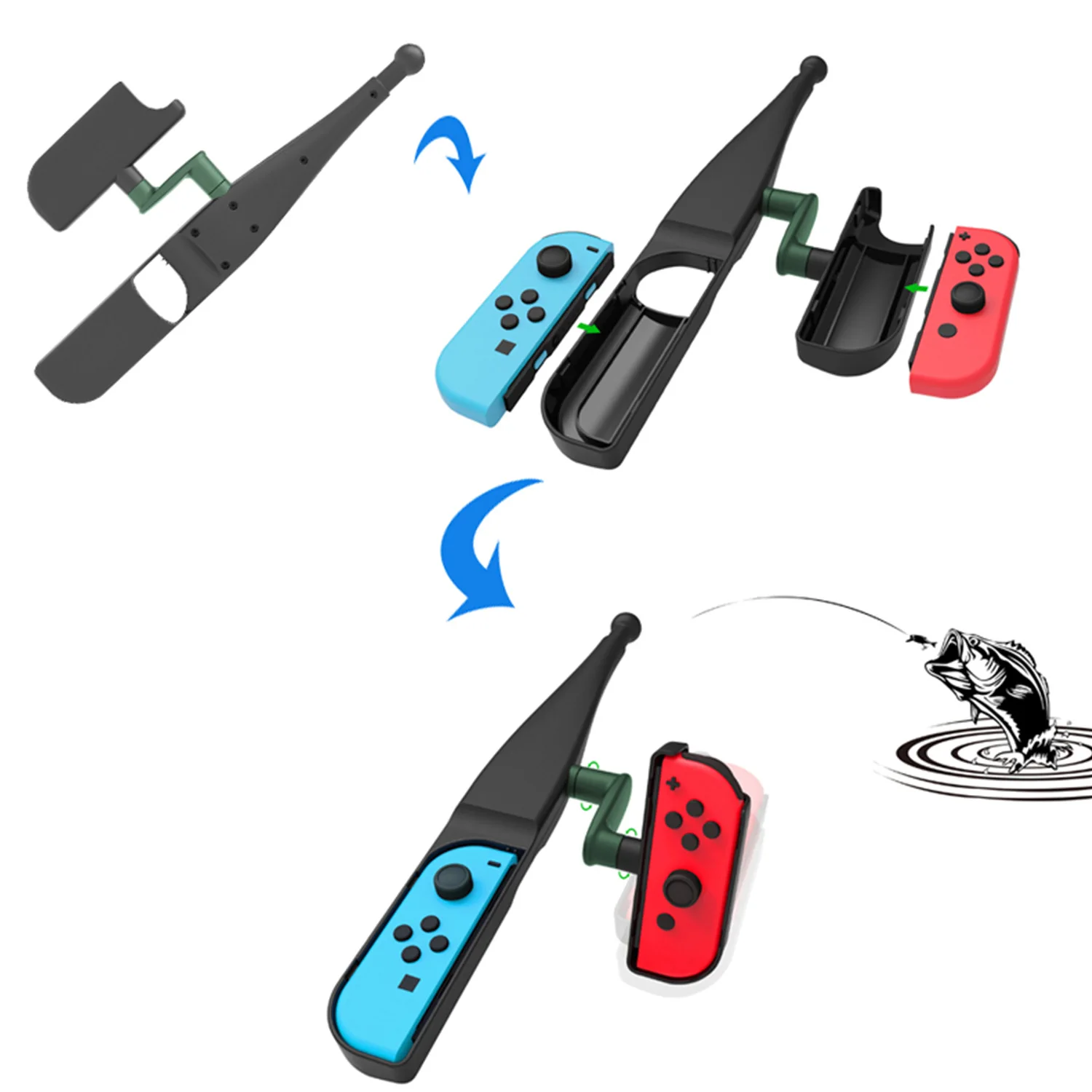 Bevigac Портативный двигаться Sebse удочка Рыба полюс опора для Nintendo Switch Joy Con консоль