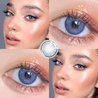 Контактные линзы UYYAI, 2 шт.пара, цвет ed, розовые, для рождественской вечеринки