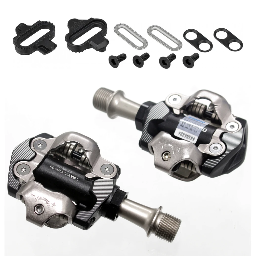 PD-M8100 NO Box Shimano Deore XT PD M8100 M8120 Горный или Кроссовый велосипед SPD контактные педали самоблокирующиеся педали набор w/Cleat SM-SH51 - Цвет: PD-M8100 NO Box
