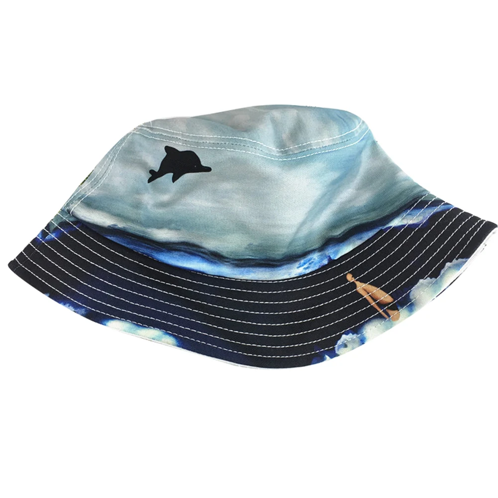 Unique Whale Scenery Camel Snowscape Graffiti Bucket Hat Unisex Sun Visor Cap |