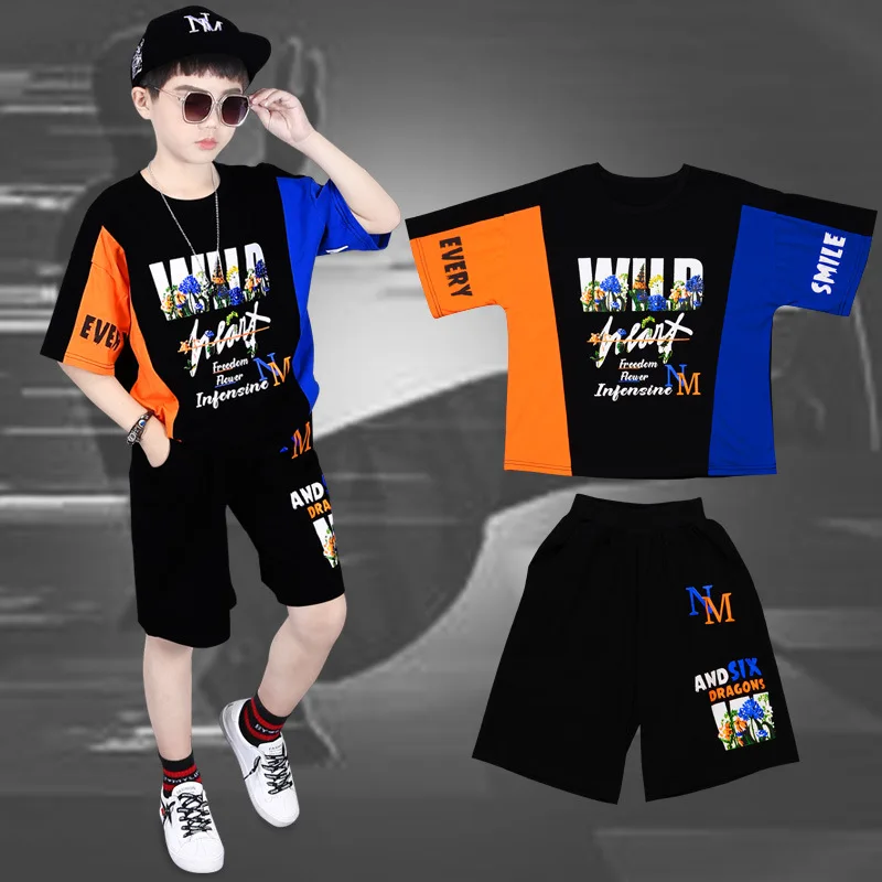 

New Summer Baby Boys Clothes Sets Children Tracksuit T shirt + Short Pants 2 Piece Kids Clothing Boys Outfits 3-14 Years
