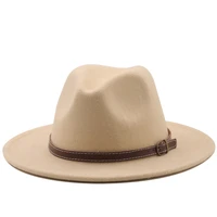 simple classic british fedora hat men women imitation woolen winter felt hats fashion jazz hat chapeau wholesale