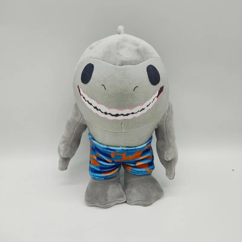 

28CM The King Shark Plush Toys Dolls Movie Cartoon Anime Kawaii Soft Padded Pillow Doll For Kids Adults Christmas Birthday Gifts
