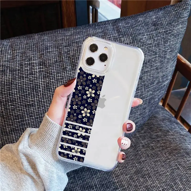 

Nice Flower Creative simplicity Phone Case Transparent for iPhone 11 12 8 7 6 5 s mini pro X XS XR MAX Plus SE soft funda