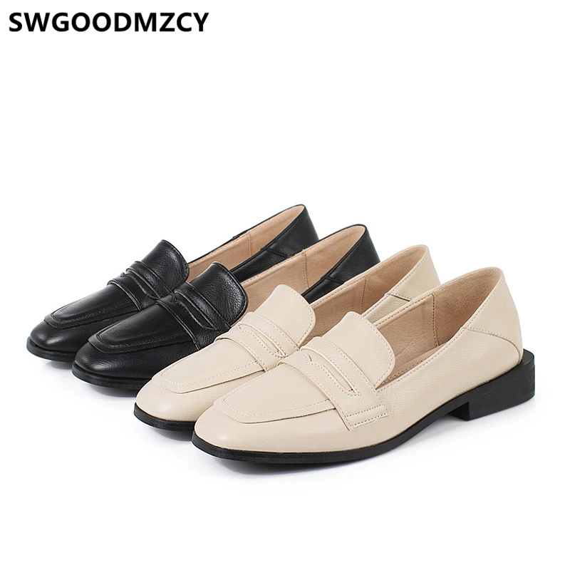 Лоферы Черные кожаные туфли Женские туфли-оксфорды Роскошная Брендовая обувь